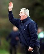 7 January 2001;  Derry City manager Kevin Mahon during the FAI Harp Lager Cup Second Round match between Rathcoole Boys and Derry City at Frank Cox Park in Dublin. Photo by Damien Eagers/Sportsfile