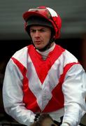 16 January 2000; Jockey David Evans prior to riding Wall St Station in the Goosander (Colts & Geldings) Maiden Hurdle at Fairyhouse Racecourse in Meath. Photo by Ray McManus/Sportsfile