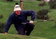 2 May 1996; Des Smyth lines up his putt on the 2nd green during the first round of the 1996 Smurfit Irish PGA Championship at the Slieve Russell Golf Club in Ballyconnell, Cavan. Photo by Sportsfile