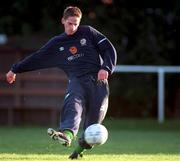 13 November 2000; Dominic Foley during a Republic of Ireland Training Session at Frank Cooke Park in Glasnevin, Dublin. Photo by David Maher/Sportsfile