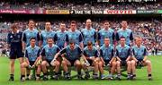 18 July 1999; The Dublin team prior to the Bank of Ireland Leinster Senior Football Championship Semi-Final Replay match between Dublin and Laois at Croke Park in Dublin. Photo by Damien Eagers/Sportsfile