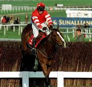 18 March 1998; Florida Pearl, with Richard Dunwoody up, jumps the last on their way to winning Royal & Sunalliance Chase on Day Two of the Cheltenham Racing Festival at Prestbury Park in Cheltenham, England. Photo by Matt Browne/Sportsfile
