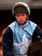 16 January 2000; Jockey Garrett Cotter prior to riding Gale Star in the Goosander (Colts & Geldings) Maiden Hurdle at Fairyhouse Racecourse in Meath. Photo by Ray McManus/Sportsfile