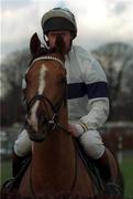 23 January 2000; Garrett Cotter on Commanche Court prior to the Baileys Arkle Perpetual Challenge Cup at Leopardstown Racecourse in Dublin. Photo by Matt Browne/Sportsfile