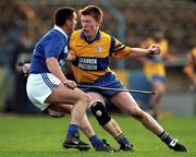 26 November 2000; Niall Gilligan of Sixmilebridge in action against Gary Gater of Mount Sion during the AIB Munster Senior Hurling Club Championship Final match between Sixmilebridge and Mount Sion at Semple Stadium in Thurles, Tipperary. Photo by Brendan Moran/Sportsfile