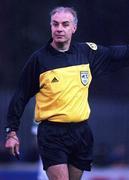 17 December 2000; Referee Hugh Byrne during the Eircom League Premier Division match between St Patrick's Athletic and Shamrock Rovers at Richmond Park in Dublin. Photo by Ray McManus/Sportsfile