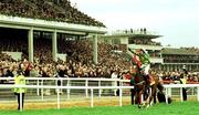 17 March 1998; Istabraq, with Charlie Swan up, on their way to winning the Smurfit Champion Hurdle on St Patrick's Day of the Cheltenham Racing Festival at Prestbury Park in Cheltenham, England. Photo by Matt Browne/Sportsfile