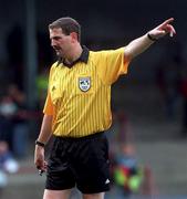 2 April 2000; Referee John Feighery during the FAI Cup Semi-Final match between Bohemians and Bray Wanderers at Dalymount Park in Dublin. Photo by David Maher/Sportsfile