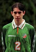 7 May 1998; John Thompson during a Republic of Ireland Under 16 Squad Portraits session. Photo by David Maher/Sportsfile