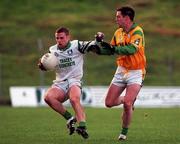 26 November 2000; Kieran Donnelly of Fermanagh in action against Ronan Fitzsimons of Meath during the Allianz National Football League Division 1B match between Meath and Fermanagh at Pairc Tailteann in Navan, Meath. Photo by Aoife Rice/Sportsfile