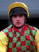 16 January 2000; Jockey Kieran Kelly prior to riding Turn To Stone in the Goosander (Colts & Geldings) Maiden Hurdle at Fairyhouse Racecourse in Meath. Photo by Ray McManus/Sportsfile