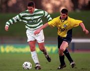 26 November 2000; Marc Kenny of Shamrock Rovers in action against Johnny Kenny of Finn Harps during the Eircom League Premier Division match between Shamrock Rovers and Finn Harps at Morton Stadium in Dublin. Photo by David Maher/Sportsfile
