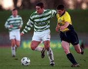 26 November 2000; Marc Kenny of Shamrock Rovers in action against Johnny Kenny of Finn Harps during the Eircom League Premier Division match between Shamrock Rovers and Finn Harps at Morton Stadium in Dublin. Photo by David Maher/Sportsfile
