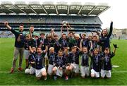 21 October 2015; The St Pius X BNS Terenure team celebrate their win in the Corn na NGearaltach over Bishop Galvin. Allianz Cumann na mBunscol Finals. Croke Park, Dublin. Picture credit: Piaras Ó Mídheach / SPORTSFILE