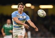 18 October 2015; Juan Imhoff, Argentina. 2015 Rugby World Cup Quarter-Final, Ireland v Argentina. Millennium Stadium, Cardiff, Wales. Picture credit: Stephen McCarthy / SPORTSFILE