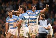 18 October 2015; Tomas Lavanini, Argentina, celebrates his side's victory. 2015 Rugby World Cup Quarter-Final, Ireland v Argentina. Millennium Stadium, Cardiff, Wales. Picture credit: Stephen McCarthy / SPORTSFILE
