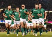 18 October 2015; Ireland players ahead of the game. 2015 Rugby World Cup Quarter-Final, Ireland v Argentina. Millennium Stadium, Cardiff, Wales. Picture credit: Stephen McCarthy / SPORTSFILE
