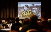 22 October 2015; A general view of guests as they watch a presentation at the launch of 'Winning' by Rory Kavanagh. Mount Errigal Hotel, Ballyraine, Letterkenny, Co. Donegal. Picture credit: Seb Daly / SPORTSFILE