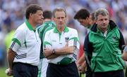 14 June 2009; Limerick manager Justin McCarthy, centre, with his selectors Brian Ryan, left, and Liam Garvey. GAA Hurling Munster Senior Championship Semi-Final, Limerick v Waterford, Semple Stadium, Thurles, Co. Tipperary. Picture credit: Brendan Moran / SPORTSFILE