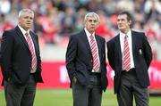 16 June 2009; British and Irish Lions assistant coach Warren Gatland, left, head coach Ian McGeechan, centre, and assistant coach Rob Howley after the final whistle. Southern Kings VX v British and Irish Lions, Nelson Mandela Bay Stadium, Port Elizabeth, South Africa. Picture credit: Seconds Left / SPORTSFILE