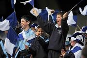 18 June 2009; Scoil San Treasa students show their support for their team. Allianz Cumann na mBunscoil Finals, Scoil San Treasa, Mount Merrion v Holy Spirit, Ballymun, Corn Ui Mhaolain, Croke Park, Dublin. Picture credit: Brian Lawless / SPORTSFILE