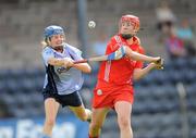 20 June 2009; Sile Burns, Cork, in action against Rachel Ruddy, Dublin. Gala Senior Camogie Championship, Group 1, Round 1, Cork v Dublin, Pairc Ui Rinn, Cork. Photo by Sportsfile