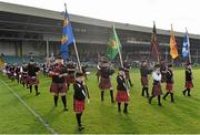 11 October 2015; The CBS Pipe Band lead the teams during the pre-match parade. Limerick County Senior Hurling Championship Final, Patrickswell v Na Piarsaigh. Gaelic Grounds, Limerick. Picture credit: Diarmuid Greene / SPORTSFILE