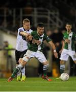 23 October 2015; Steven Bettie, Cork City, in action against Daryl Horgan, Dundalk. SSE Airtricity League Premier Division, Cork City v Dundalk. Turners Cross, Cork. Picture credit: Eóin Noonan / SPORTSFILE