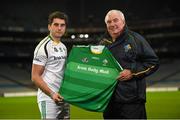 24 October 2015; Pictured is Bernard Brogan, Dublin, and Joe Kernan, International Rules Team Manager, at the announcement of Team Captain for the EirGrid International Rules 2015. Croke Park, Dublin. Photo by Sportsfile