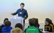 24 October 2015; Dr. Brendan Egan, Lecturer in UCD and Sligo Footballer, during the Food & Nutrition Workshop at the #GAAyouth Forum Activities. Croke Park, Dublin. Picture credit: Piaras Ó Mídheach / SPORTSFILE