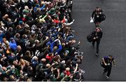 24 October 2015; New Zealand players arrive ahead of the game. 2015 Rugby World Cup, Semi-Final, New Zealand v South Africa. Twickenham Stadium, Twickenham, London, England. Picture credit: Ramsey Cardy / SPORTSFILE