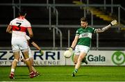 24 October 2015; Zach Touhy, scorer of Portlaoise's opening goal, in action against Shane Carney, Emo. Laois County Senior Football Championship Final Replay, Portlaoise v Emo. O'Moore Park, Portlaoise, Co. Laois. Picture credit: Sam Barnes / SPORTSFILE