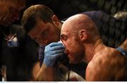 24 October 2015; Cathal Pendred following his knockout loss to Tom Breese. UFC Fight Night. 3Arena, Dublin. Picture credit: Stephen McCarthy / SPORTSFILE