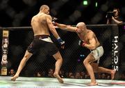 24 October 2015; Cathal Pendred, right, in action against Tom Breese. UFC Fight Night. 3Arena, Dublin. Picture credit: Stephen McCarthy / SPORTSFILE