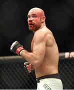 24 October 2015; Cathal Pendred during his fight with Tom Breese. UFC Fight Night. 3Arena, Dublin. Picture credit: Stephen McCarthy / SPORTSFILE
