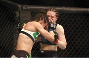 24 October 2015; Aisling Daly, right, in action against Ericka Almeida. UFC Fight Night. 3Arena, Dublin. Picture credit: Stephen McCarthy / SPORTSFILE