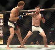24 October 2015; Stevie Ray, right, in action against Mickael Lebout. UFC Fight Night. 3Arena, Dublin. Picture credit: Stephen McCarthy / SPORTSFILE