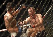 24 October 2015; Neil Seery, right, in action against Jon Delos Reyes. UFC Fight Night. 3Arena, Dublin. Picture credit: Stephen McCarthy / SPORTSFILE