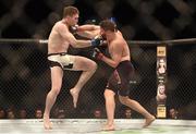 24 October 2015; Darren Till, left, in action against Nicolas Dalby. UFC Fight Night. 3Arena, Dublin. Picture credit: Stephen McCarthy / SPORTSFILE
