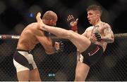 24 October 2015; Norman Parke, right, in action against Reza Madadi. UFC Fight Night. 3Arena, Dublin. Picture credit: Stephen McCarthy / SPORTSFILE