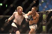 24 October 2015; Paddy Holohan, left, in action against Louis Smolka. UFC Fight Night, Patrick Holohan v Louis Smolka. 3Arena, Dublin. Picture credit: Stephen McCarthy / SPORTSFILE