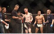 24 October 2015; Paddy Holohan following his defeat to Louis Smolka. UFC Fight Night, Patrick Holohan v Louis Smolka. 3Arena, Dublin. Picture credit: Stephen McCarthy / SPORTSFILE