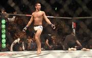 24 October 2015; Louis Smolka, left, after defeating Paddy Holohan. UFC Fight Night, Patrick Holohan v Louis Smolka. 3Arena, Dublin. Picture credit: Stephen McCarthy / SPORTSFILE