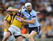 21 June 2009; Liam Rushe, Dublin, in action against Malachy Travers, Wexford. GAA Hurling Leinster Senior Championship Semi-Final, Dublin v Wexford, Nowlan Park, Kilkenny. Picture credit: Brian Lawless / SPORTSFILE