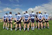 21 June 2009; Dublin players stand for the National Anthem. GAA Hurling Leinster Senior Championship Semi-Final, Dublin v Wexford, Nowlan Park, Kilkenny. Picture credit: Brian Lawless / SPORTSFILE