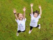 22 June 2009; Lauren Carr, left, and Sophie Moloney at the launch of the Athletics Ireland Family Fitness Festival which takes place at Farmleigh, Phoenix Park on Sunday the 5th of July. Farmleigh, Phoenix Park, Dublin. Photo by Sportsfile