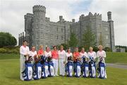 25 June 2009; The Vagliano team, from left, Danielle McVeigh, Ireland, Lisa Maguire, Ireland, Sally Watson, Scotland, Rachel Jennings, England, Tagwen Matthews, team manager, Wales, Mary McKenna, captain, Ireland, Leona Maguire, Ireland, Jodi Ewart, England, Pamela Prestwell, Scotland, Kylie Walker, Scotland, Rhian Wyn Thomas, Wales, during an AIB Ladies Irish Open photocall. Killeen Castle, Dunsany, Co. Meath. Picture credit: Pat Murphy / SPORTSFILE  *** Local Caption ***