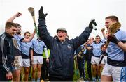 25 October 2015; Na Piarsaigh clubman William Mulcahy celebrates with the players after the game. AIB Munster GAA Senior Club Hurling Championship, Sixmilebridge v Na Piarsaigh. O'Garney Park, Sixmilebridge, Co. Clare. Picture credit: Piaras Ó Mídheach / SPORTSFILE