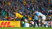 25 October 2015; Adam Ashley-Cooper, Australia, scores his side's second try of the game. 2015 Rugby World Cup, Semi-Final, Argentina v Australia. Twickenham Stadium, Twickenham, London, England. Picture credit: Ramsey Cardy / SPORTSFILE