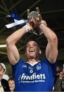 25 October 2015; Thurles Sarsfields captain Padraic Maher lifts the cup following his side's victory. Tipperary County Senior Hurling Championship Final, Thurles Sarsfields v Nenagh Éire Óg. Semple Stadium, Thurles, Co. Tipperary. Picture credit: Stephen McCarthy / SPORTSFILE